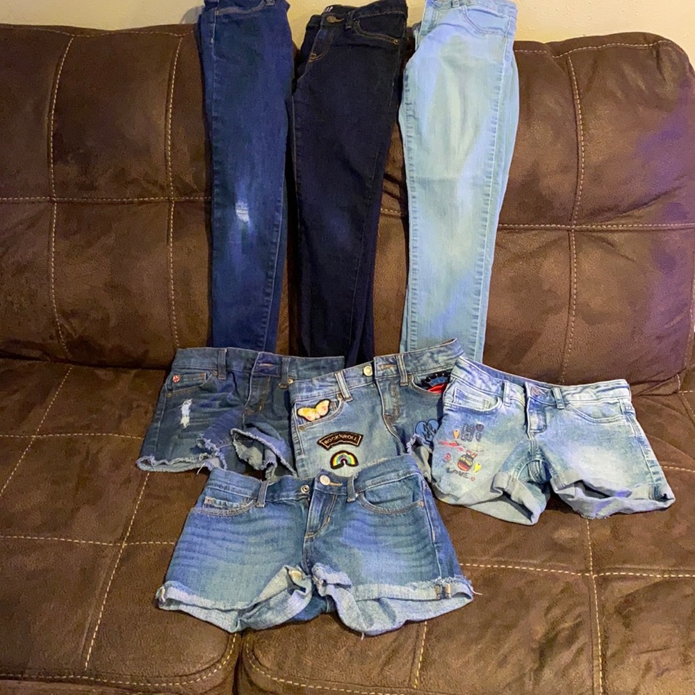 Jeans and Shorts for girl size 8